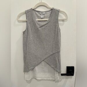 Bar III Grey Tank with White Detail